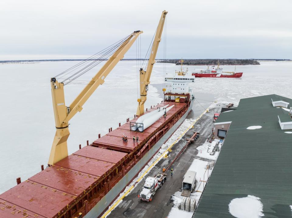 Cargo ships in Port Summerside.