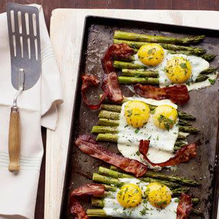 Bacon and Eggs Over Asparagus