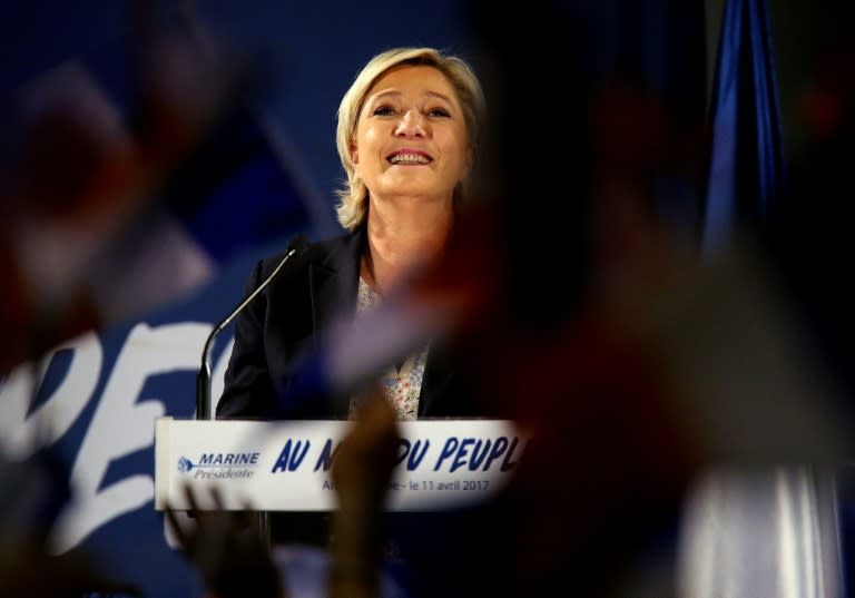 French presidential election candidate for the far-right Front National (FN) Marine Le Pen