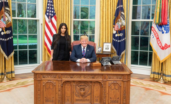 Trump and Kim Kardashian met at the White House yesterday