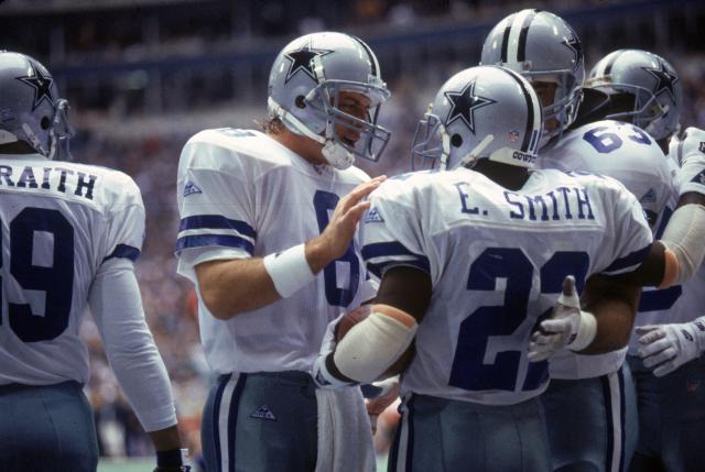 Dallas Cowboys Triplets Emmitt Smith 22 Troy Aikman 8 Michael