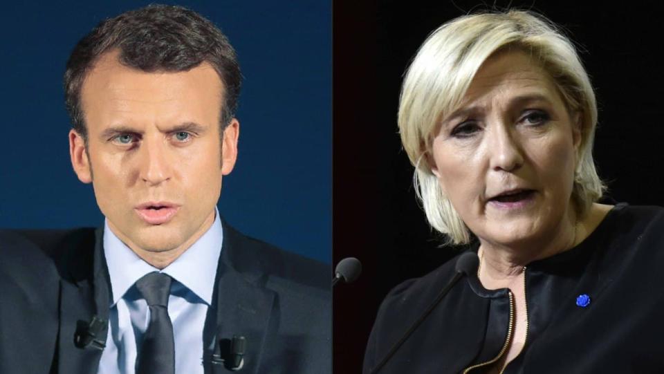 Emmanuel Macron et Marine Le Pen - Pascal Pochard-Casabianca, Alain Jocard - AFP