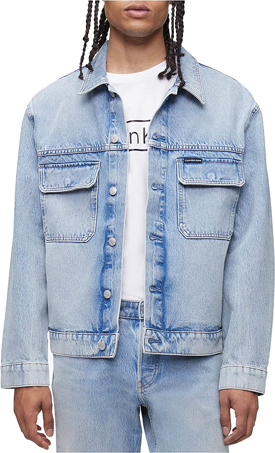 best mens denim jacket Calvin-Klein-Utility-Trucker-Jacket