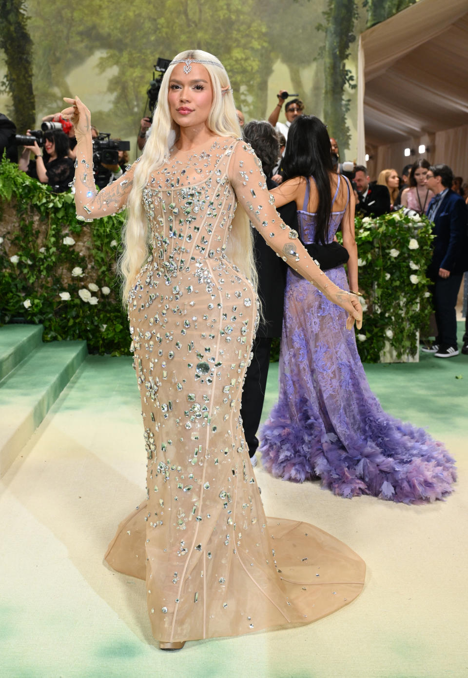 Karol G in Marc Jacobs at the 2024 Met Gala. (Image via Getty Images)