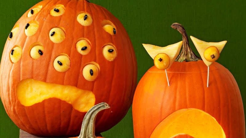 pumpkin carving idea melon ball pumpkins