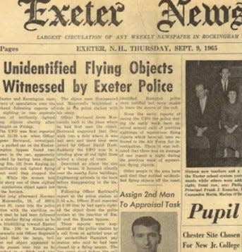 A copy of the Exeter News-Letter which reported the "Incident of Exeter" on Thursday, Sept. 9, 1965.