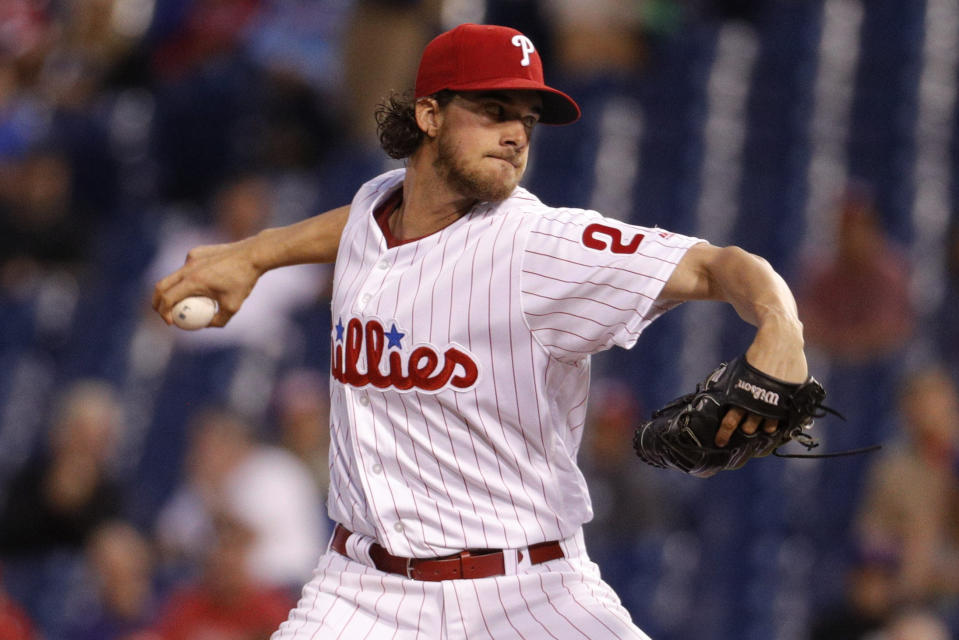 Even with Jake Arrieta in town, Aaron Nola could prove to be the Phillies ace. (AP)