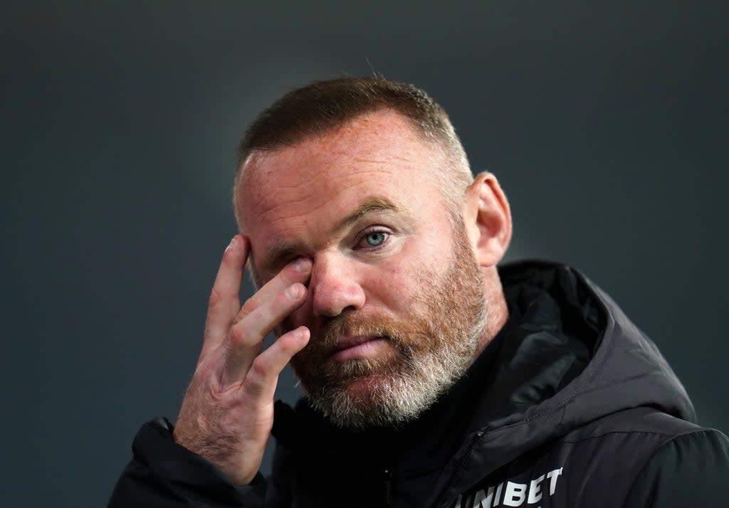 Wayne Rooney found out Derby are set to enter administration on the television (Nick Potts/PA) (PA Wire)