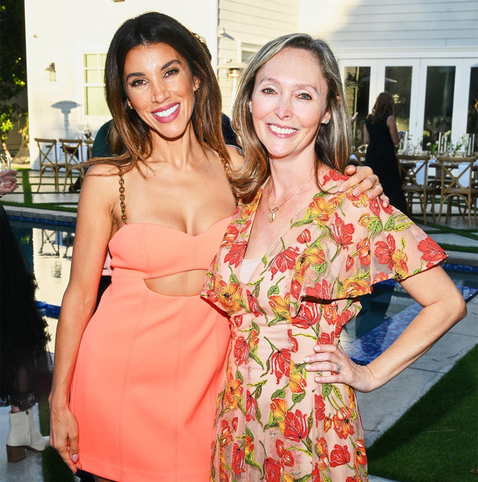 Adriana Costa and Lindzi Scharf at the TheRetaility.com x September Letters dinner in collaboration with TOMS at a private residence on September 26, 2023 in Los Angeles, California.