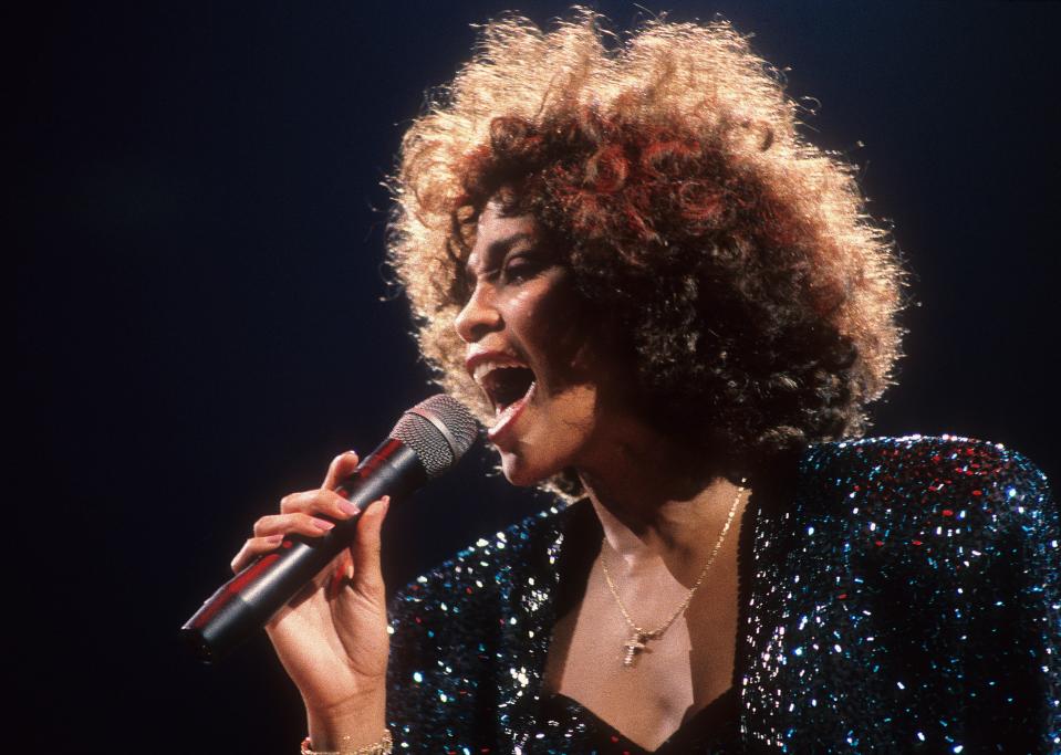 Whitney Houston in concert at Madison Square Garden on Sept. 8, 1987.