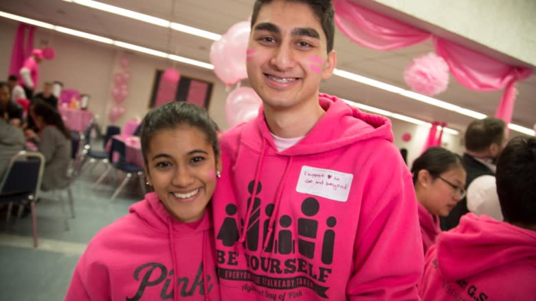 'Pink everywhere': Scarborough high school stands up to bullying