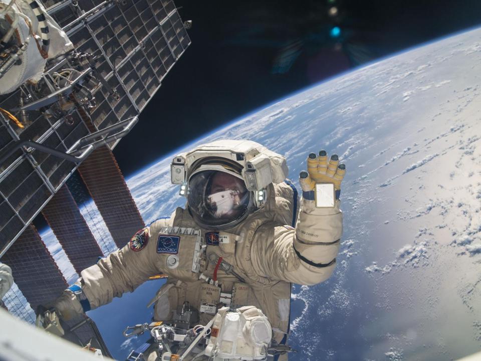 spacewalk international space station cosmonaut Sergey Ryazanskiy