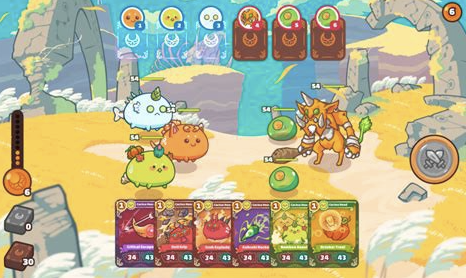 <em>Axie Infinity PvE battle.</em> Source: <a href="https://medium.com/geekculture/what-is-axie-infinity-fa82e3de3ac" rel="nofollow noopener" target="_blank" data-ylk="slk:Medium;elm:context_link;itc:0;sec:content-canvas" class="link ">Medium</a>