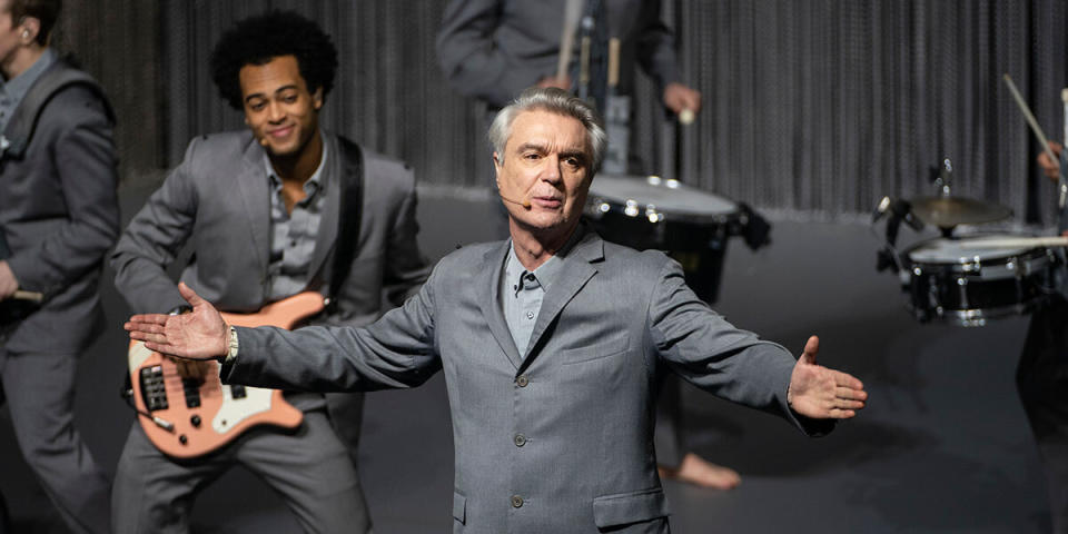 The opening number in David Byrne&rsquo;s recent Broadway show, &ldquo;American Utopia,&rdquo; is about how much of the human brain goes unused, an apt sentiment given how dumb America has seemed over the past few years. In between Talking Heads classics and songs from his recent solo album, Byrne talks about forces that have dulled our country, specifically an unwillingness to welcome others&rsquo; perspectives. His monologues are short and poetic, political but not preachy. They complement his kinetic musical vistas, during which Byrne is surrounded by 11 dancers and musicians whose movements form a chorus representing the best of what people can do when they operate as a community.<br /><br />Spike Lee directs this filmed version of &ldquo;American Utopia&rdquo; with panache. His camera swirls around the performers&rsquo; movements, cutting between closeups and wide shots that emphasize the sharp choreography. A blue glow that functions as the stage&rsquo;s spotlight gives the movie an immersive feel, like we are privy to the deepest workings of one artist&rsquo;s mind. Byrne is an egalitarian, letting each member of his troupe shine and thereby underscoring his message about the shared human experience. With Lee&rsquo;s help, he has crafted one of the all-time-great concert films &mdash; a treat for longtime fans and newcomers alike.<br /><br /><i>&ldquo;David Byrne&rsquo;s American Utopia&rdquo; premieres Oct. 17 on HBO.</i>