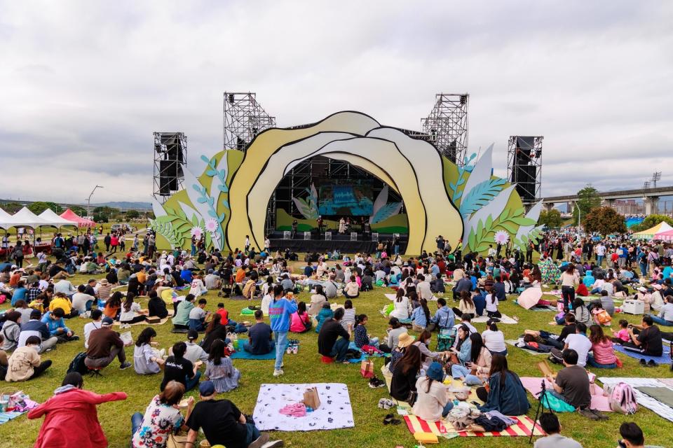 新北春紛節野餐盛況。   圖：新北市高灘處提供