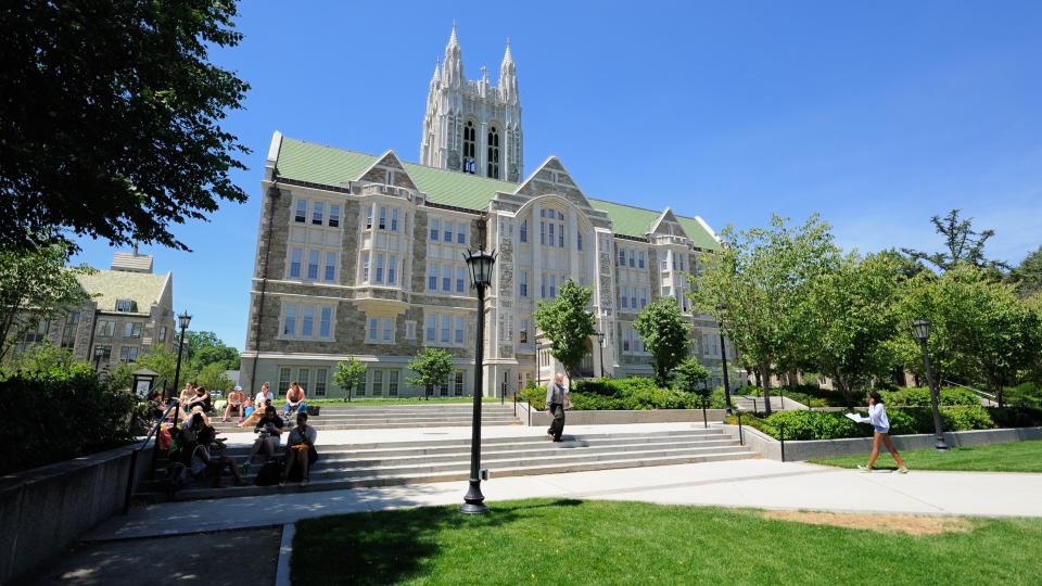 Boston College Gasson Hall in Chestnut Hill Massachusetts