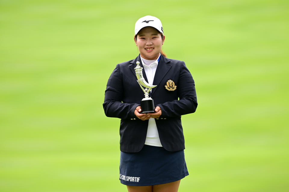 Low amateur Sayaka Teraoka of Japan poses after the final round of Ai Miyazato Suntory Ladies Open Golf Tournament at Rokko Kukusai Golf Club on June 11, 2023 in Kobe, Hyogo, Japan. (Photo by Atsushi Tomura/Getty Images)