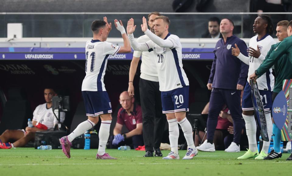 Jarrod Bowen replaced Phil Foden against Denmark (Getty Images)