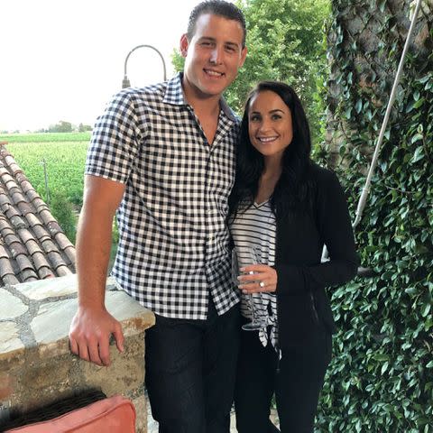 <p>Anthony Rizzo Instagram</p> Anthony Rizzo and Emily Vakos pose for a photo.