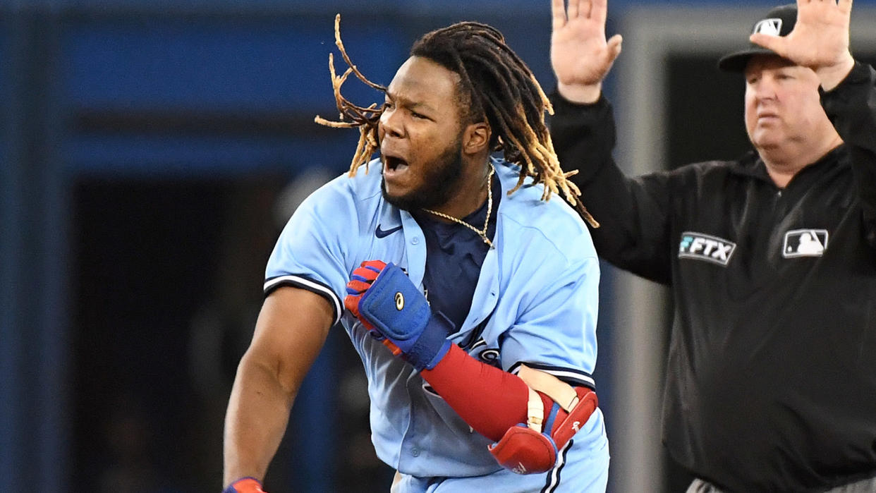 Vladimir Guerrero Jr. and the Blue Jays might have to play a sudden death game before they even get to the Wild Card Game. (Dan Hamilton-USA TODAY Sports)