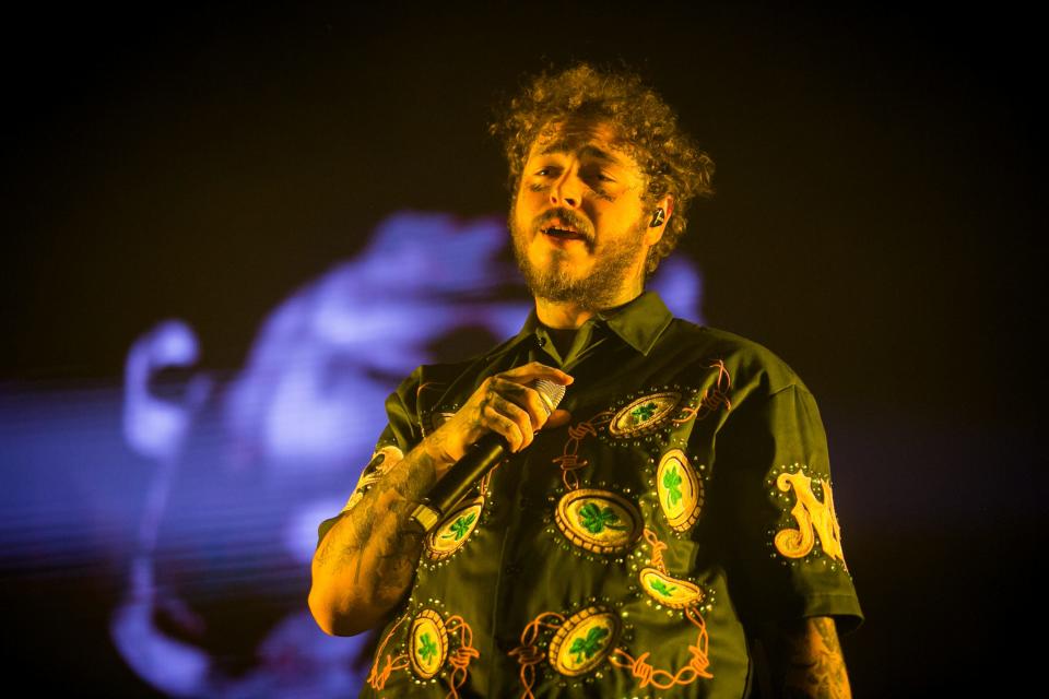 Post Malone performed at Pot of Gold Music Festival on March 17, 2019.