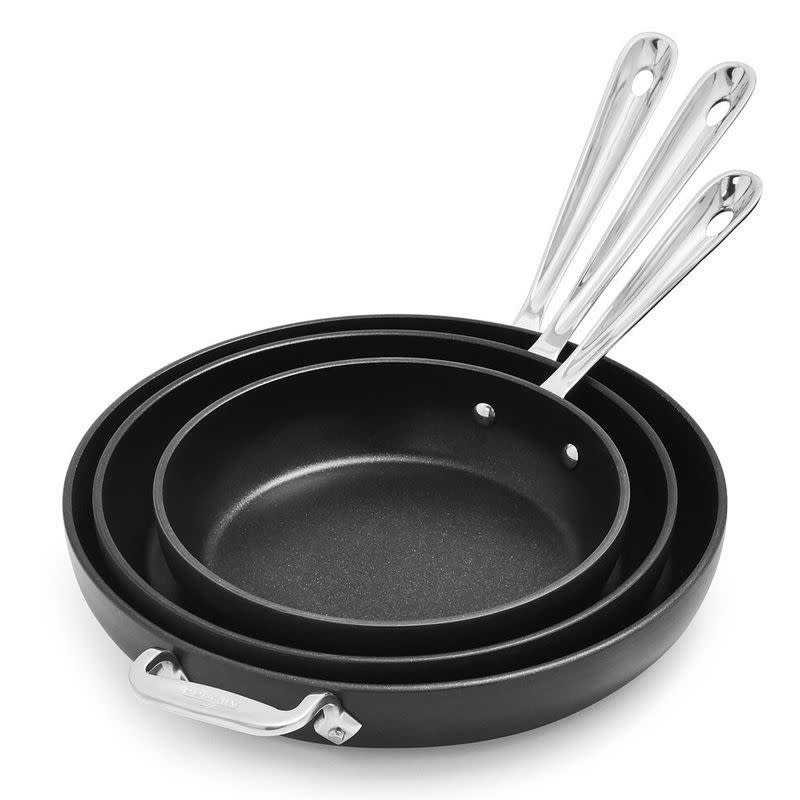 Nonstick Set of 3 Skillets, 8", 10" and 12"