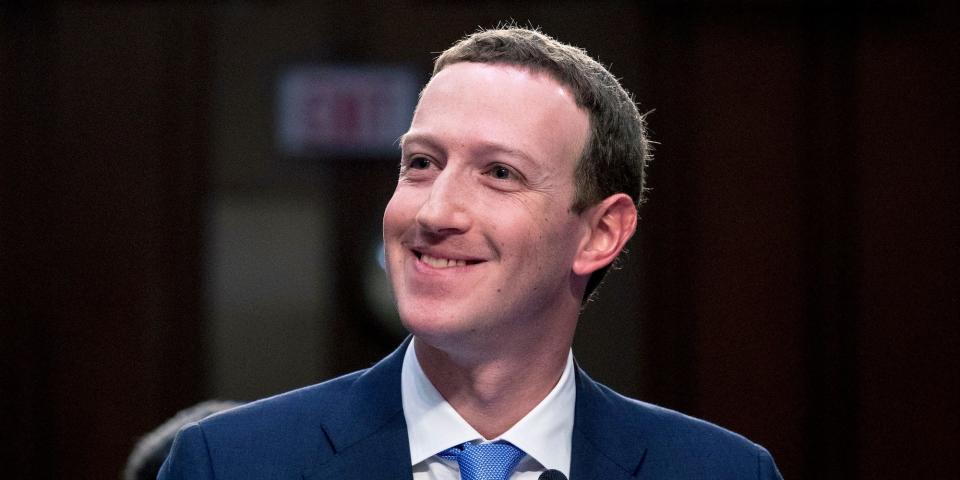 Mark Zuckerberg smiles