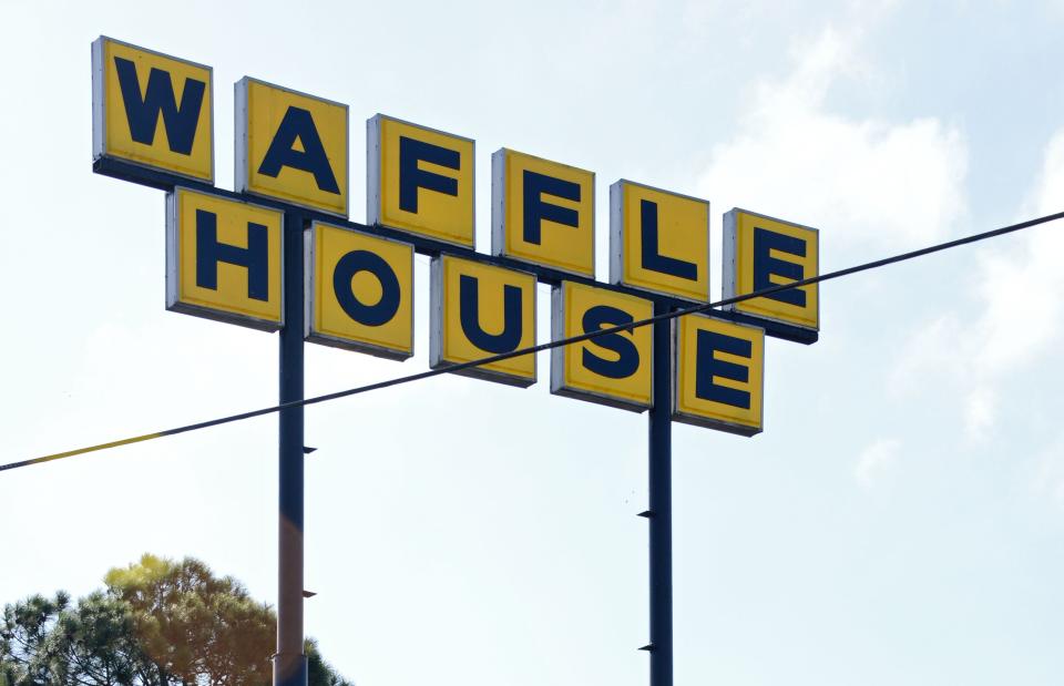 A Waffle House sign at a Florida location.