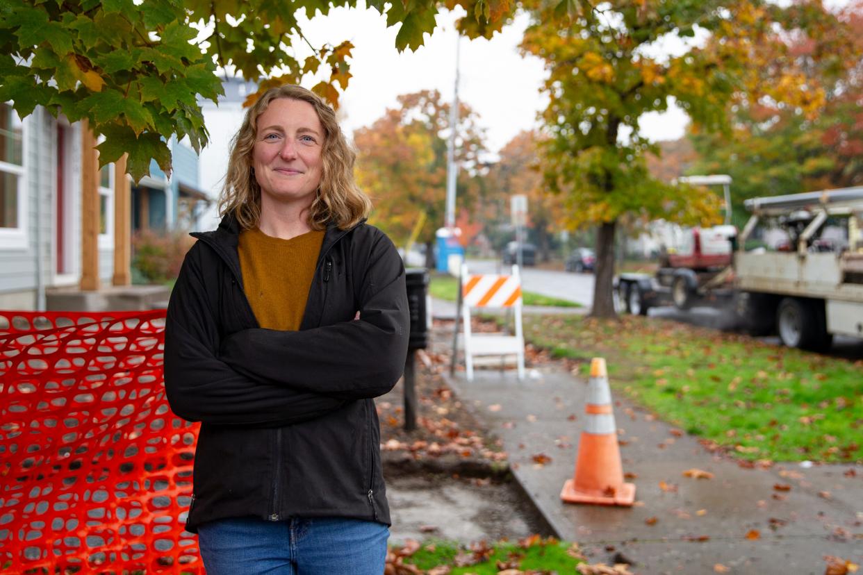 Marissa Theve, a member of Quiet Clean Salem, leads a volunteer effort to reduce noise pollution in Salem, especially from gas-powered leaf blowers.