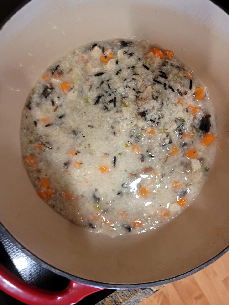 Kwik Trip sells bags of cold soup that can be reheated, such as this chicken and wild rice soup.