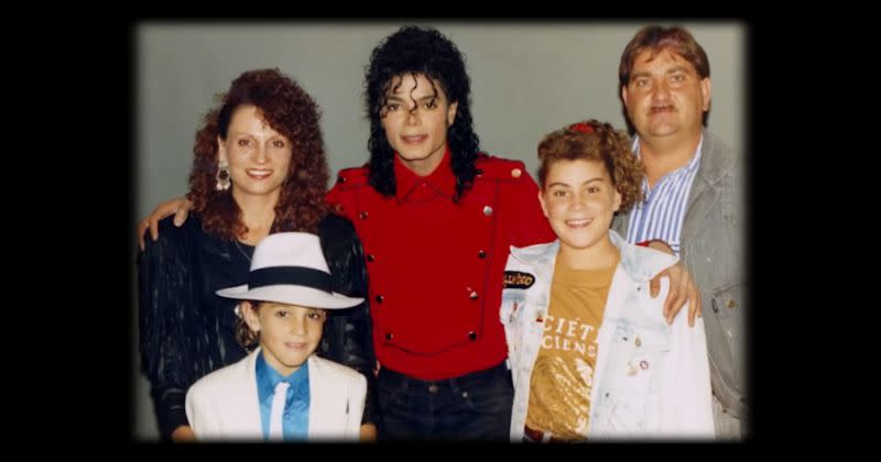 Michael Jackson and the Robson family in ‘Leaving Neverland’ (Credit: HBO)