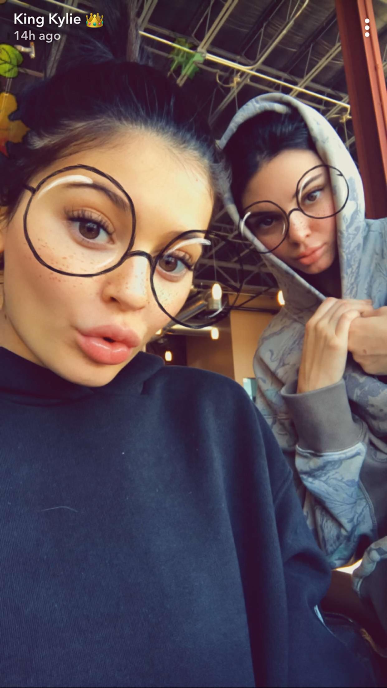 Kylie and Kendall Jenner pose