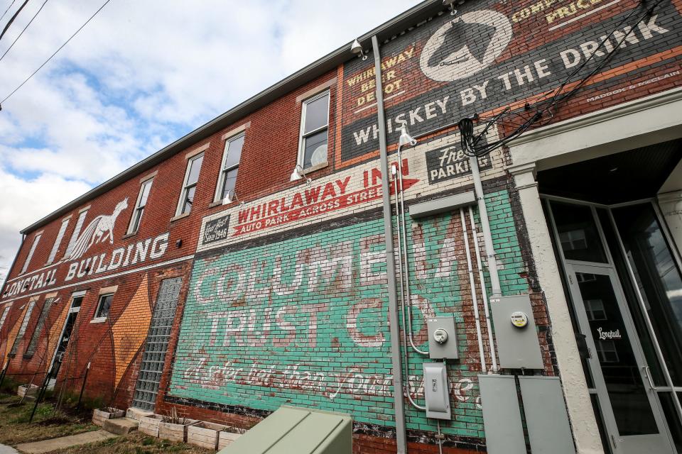 Longtail Building.  Columbia Trust Co.  Whirlaway Inn. Whiskey by the drink.  2532 S. 4th St., Louisville.