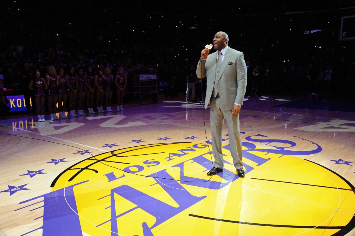 Magic Johnson is coming back to the Lakers. (Getty Images)