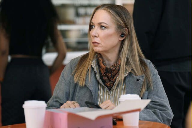 (l-r) Elizabeth Marvel as Celeste in Mrs. Davis 108