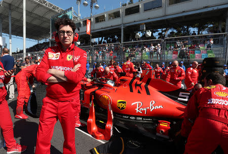 Formula One F1 - Azerbaijan Grand Prix - Baku City Circuit, Baku, Azerbaijan - April 28, 2019 Ferrari team principal Mattia Binotto before the race REUTERS/Anton Vaganov