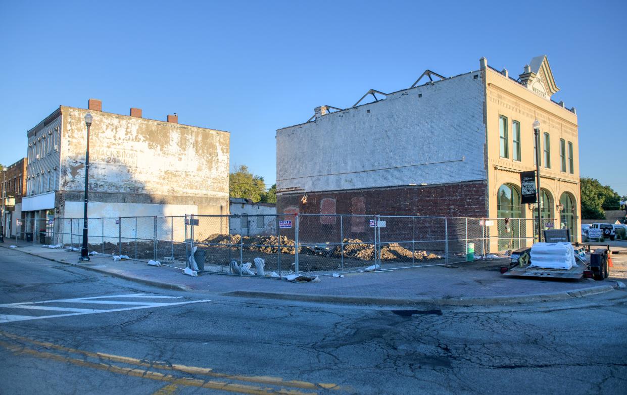 Demolition is complete and foundation work will soon begin on the site of a future brewpub on the square in Washington. Delays and rising costs have slowed progress on the project, but the business is expected to open in November of 2024.