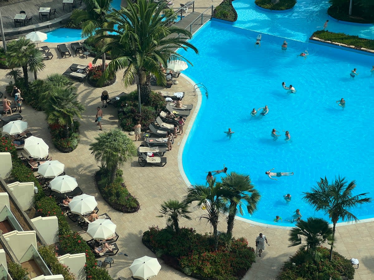 In at the deep end? Hotel pool in Funchal, Madeira (Simon Calder)