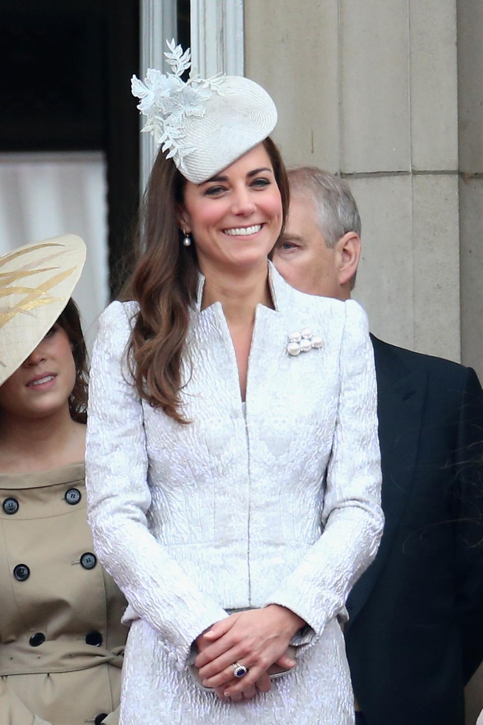 LONDON, ENGLAND - JUNE 14: Catherine, Duchess of Cambridge on the balcony during during Trooping the Colour - Queen Elizabeth II's Birthday Parade, at The Royal Horseguards on June 14, 2014 in London, England. (Photo by Chris Jackson/Getty Images)