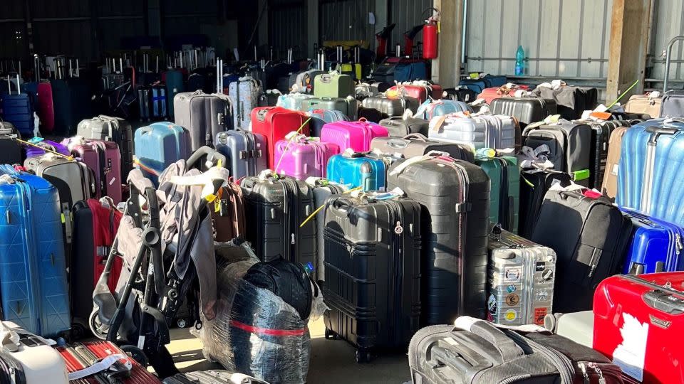 The bags were among "thousands" of misplaced ones at Florence airport. - Courtesy Brett Bunce