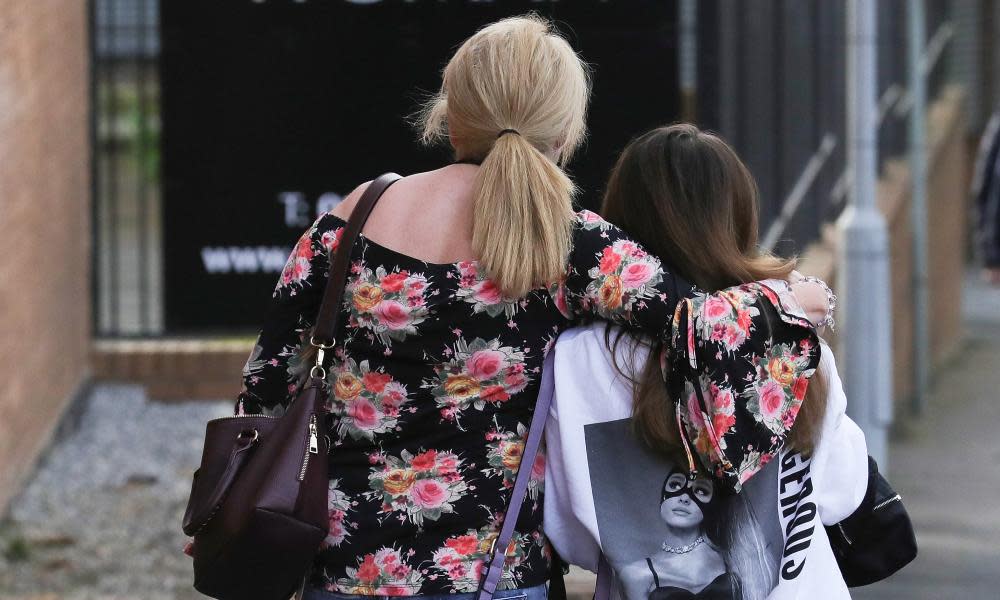 Mother and daughter Karen Moore and Molly Steed, aged 14, who attended the Ariana Grande gig at Manchester Arena