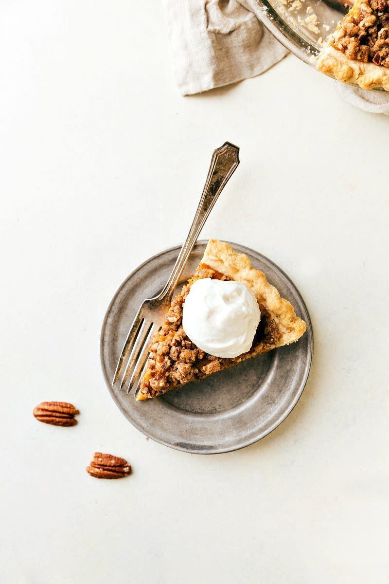 Pecan Streusel Pumpkin Pie