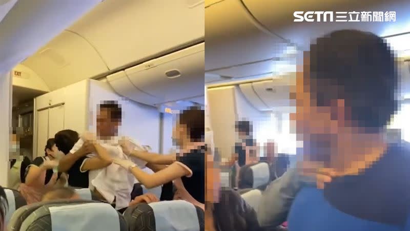 長榮航空昨日有2名外籍乘客因換座位爆發肢體衝突。（圖／讀者提供）