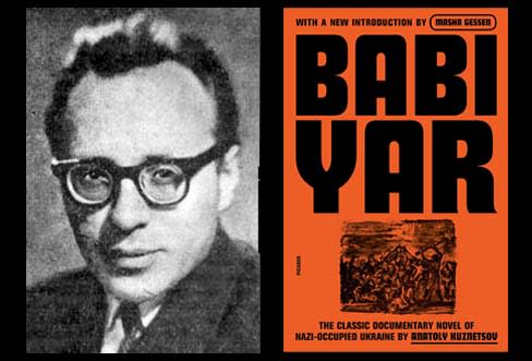 Soviet novelist Anatoly Kuznetsov and the cover of 