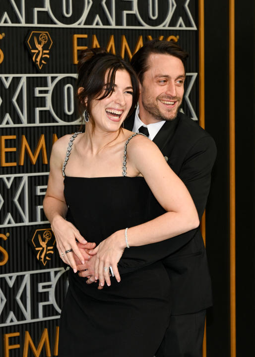 Jazz Charton and Kieran Culkin at the 75th Primetime Emmy Awards held at the Peacock Theater on January 15, 2024 in Los Angeles, California. (Photo by Michael Buckner/Variety via Getty Images)