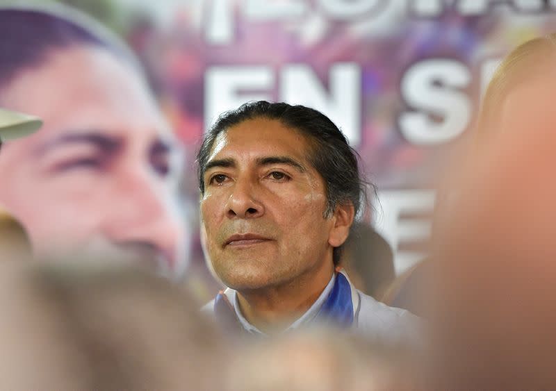 Ecuadorean presidential candidate Yaku Perez closes campaign in Guayaquil