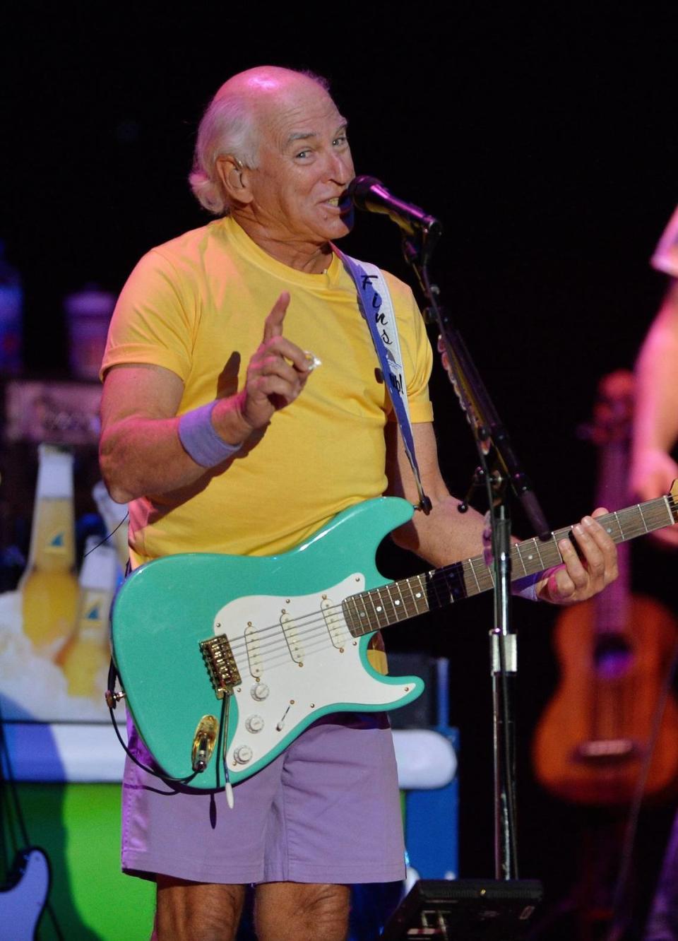 Jimmy Buffett in concert at Raleigh, NC’s Walnut Creek Amphitheater Thursday night, April 21, 2016.