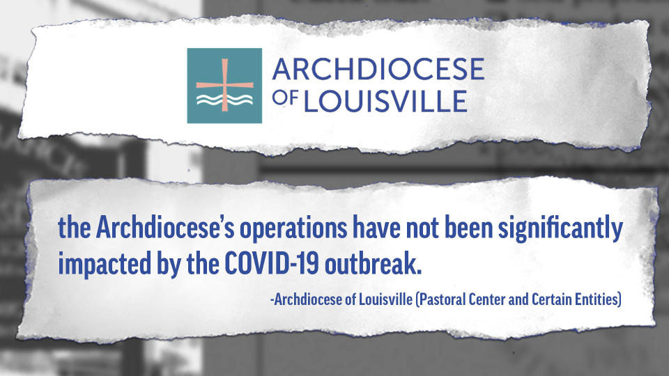 Graphic shows excerpt from fiscal year 2020 audited financial statement published by Archdiocese of Louisville. AP Illustration/Peter Hamlin