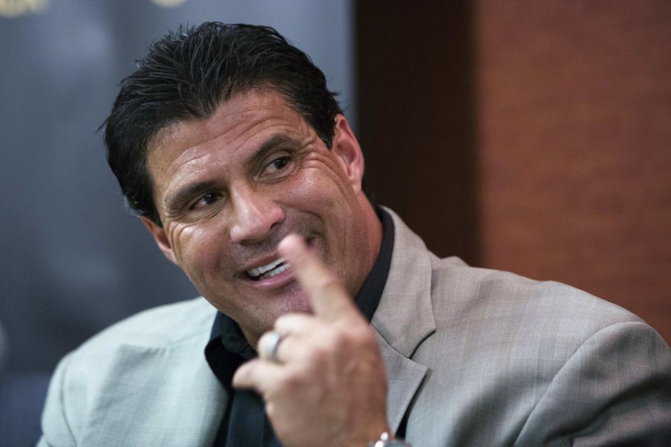 Former Major League Baseball player Jose Canseco has signed with World Class Revolution Pro Wrestling. (REUTERS)