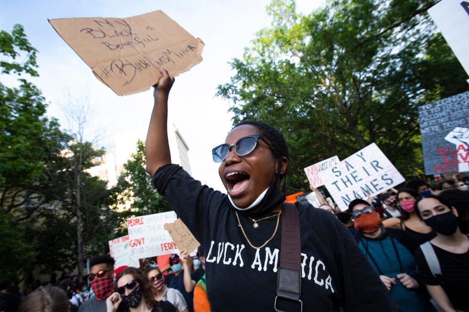 black lives matter protester